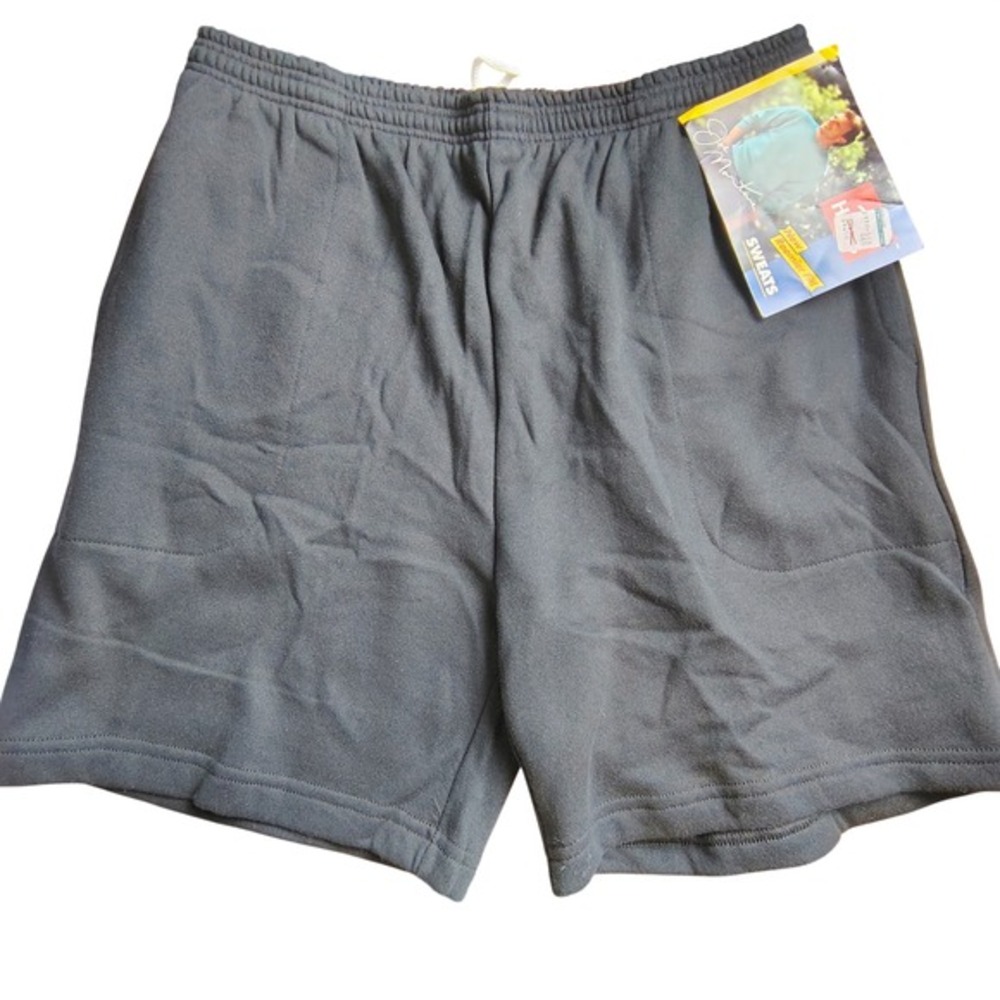 VTG 1992 Hanes Joe Montana Sweat Shorts L Black NWT‎ Roomier Fit dead stock 90s